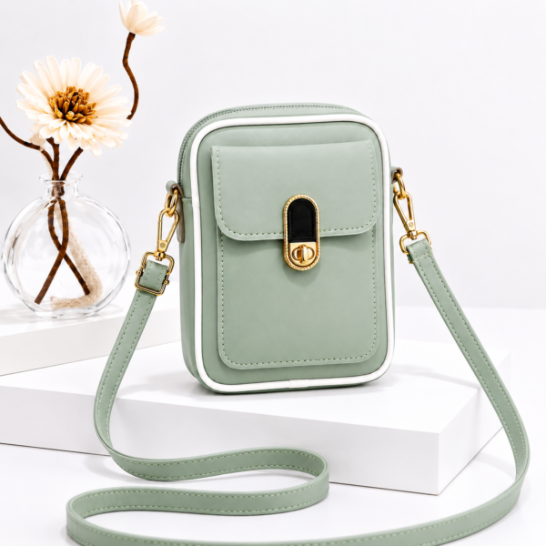 Beige cross body bag for girls with front pocket and adjustable shoulder strap by ZeeZak