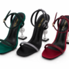 Black rhinestone Jimmy heels for women with elegant designer heel by ZeeZak