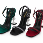 Black rhinestone Jimmy heels for women with elegant designer heel by ZeeZak