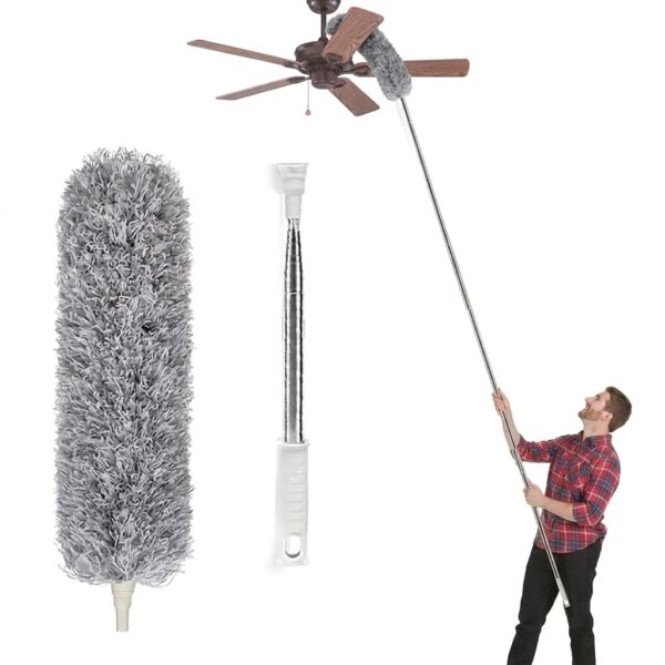 Extendable Microfiber Duster with Long Cleaning Pole