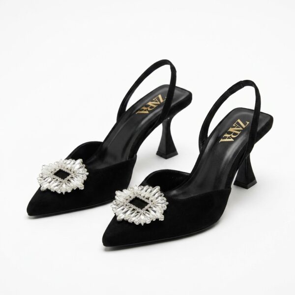 Zara Buckle Heels for Women – Elegant Party Sandals