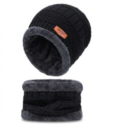 2 Pcs Unisex Winter Cap & Neck Cover Set