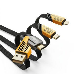 4-in-1 Fast Charging Cable 65W PD Braided Multi USB Cord