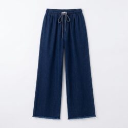 Plain Stretchable Wide-Leg Pants for Women