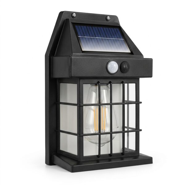 Solar Motion Sensor Lamp Outdoor Wall Light