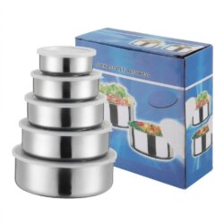 Stainless Steel 5 Piece Bowl Set with Lids
