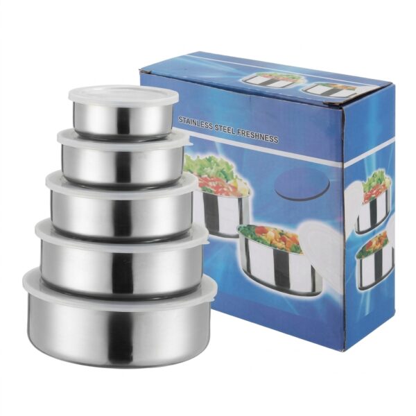 Stainless Steel 5 Piece Bowl Set with Lids