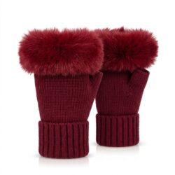 Stretchable Wool Fabric Winter Gloves for Women