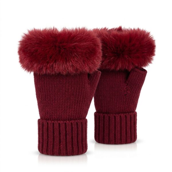 Stretchable Wool Fabric Winter Gloves for Women