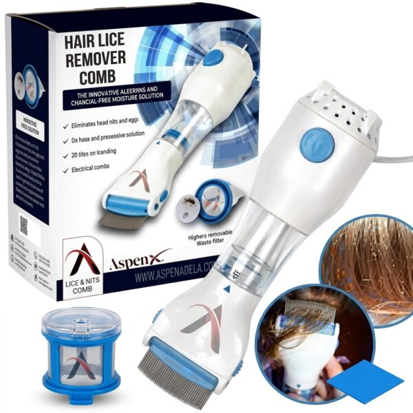 V-Comb Electric Lice Comb with 4 Capture Filters