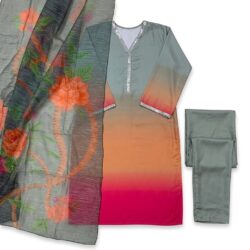 Elegant 3 Piece Printed Suit for Women