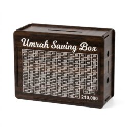 Wooden Umrah Saving Box – 210,000 Saving Challenge
